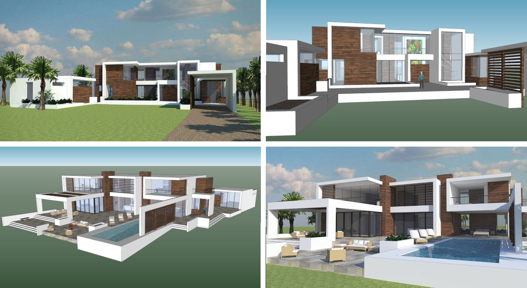 Sample 3D Model / Various Perspectives of a New Home Design