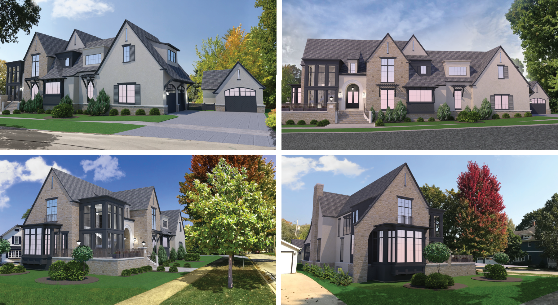 Sample 3D Model / Photoshop-Enhanced Model of a New Home Design